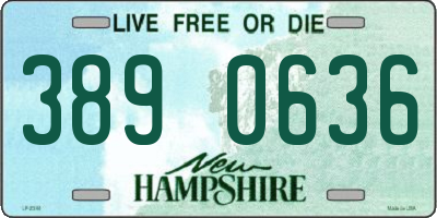 NH license plate 3890636