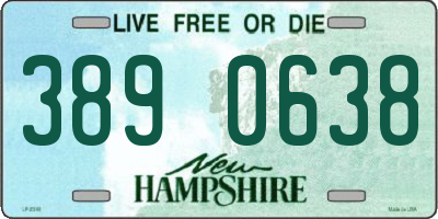 NH license plate 3890638