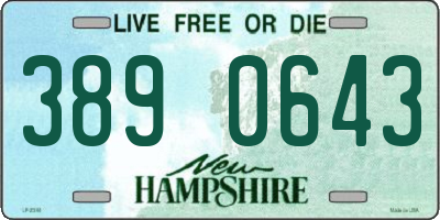 NH license plate 3890643
