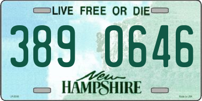 NH license plate 3890646