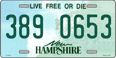 NH license plate 3890653