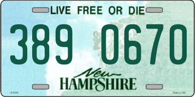 NH license plate 3890670