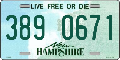 NH license plate 3890671