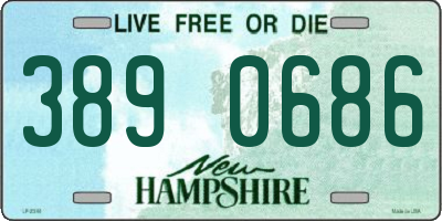 NH license plate 3890686