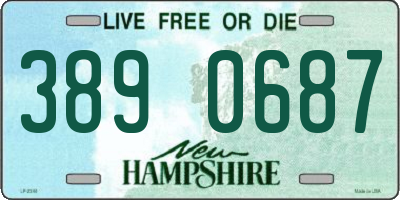 NH license plate 3890687
