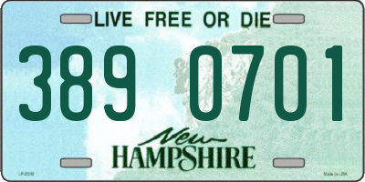 NH license plate 3890701