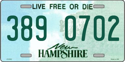 NH license plate 3890702