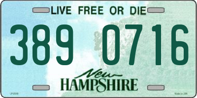 NH license plate 3890716