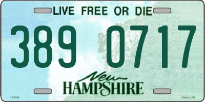 NH license plate 3890717