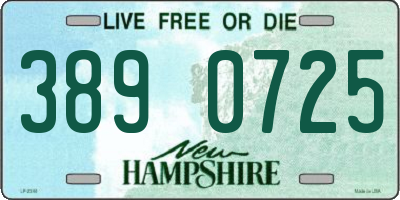 NH license plate 3890725
