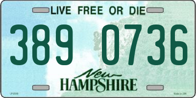 NH license plate 3890736