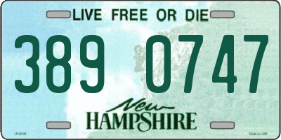 NH license plate 3890747