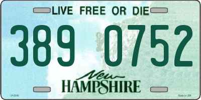 NH license plate 3890752