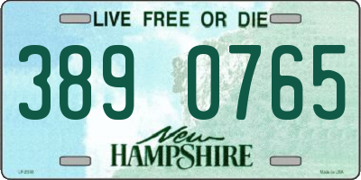 NH license plate 3890765