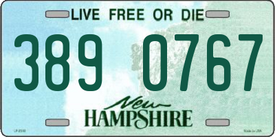 NH license plate 3890767