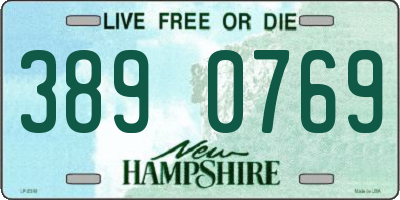 NH license plate 3890769