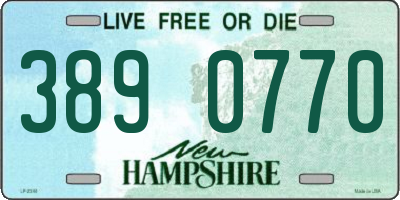 NH license plate 3890770