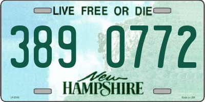 NH license plate 3890772