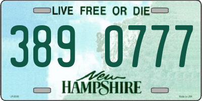 NH license plate 3890777