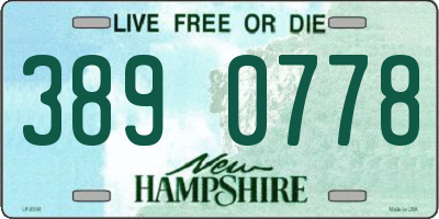 NH license plate 3890778