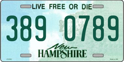 NH license plate 3890789