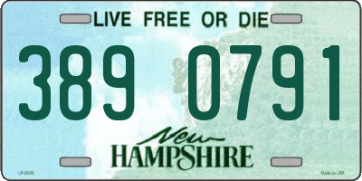 NH license plate 3890791