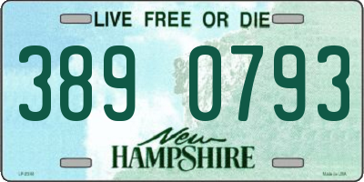 NH license plate 3890793