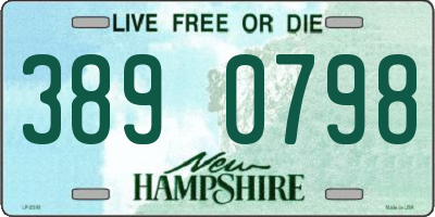 NH license plate 3890798