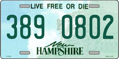 NH license plate 3890802