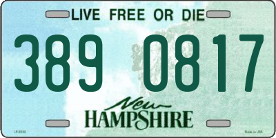 NH license plate 3890817