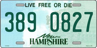 NH license plate 3890827