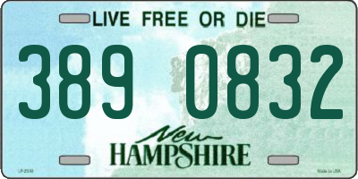 NH license plate 3890832