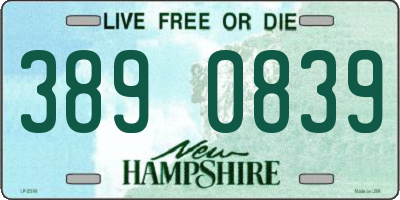 NH license plate 3890839