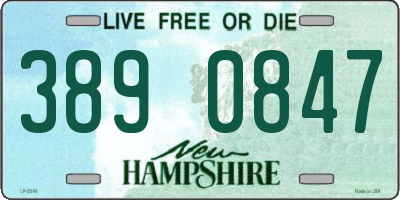 NH license plate 3890847