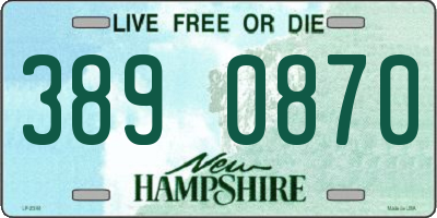 NH license plate 3890870