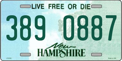 NH license plate 3890887