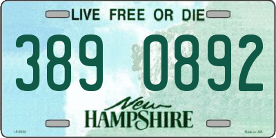 NH license plate 3890892