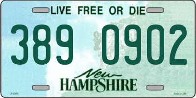 NH license plate 3890902