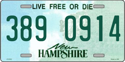 NH license plate 3890914