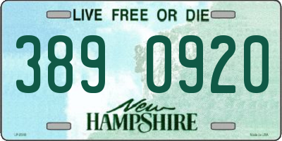 NH license plate 3890920