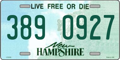NH license plate 3890927