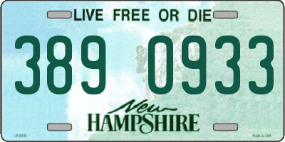 NH license plate 3890933