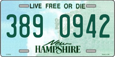 NH license plate 3890942