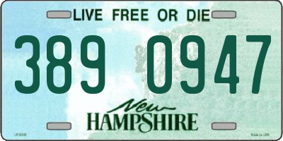 NH license plate 3890947
