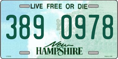 NH license plate 3890978