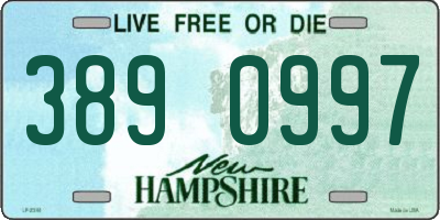 NH license plate 3890997