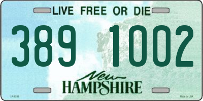 NH license plate 3891002