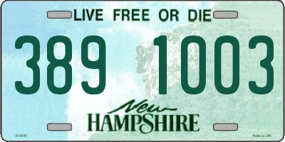 NH license plate 3891003