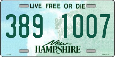 NH license plate 3891007