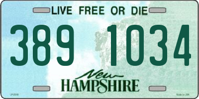 NH license plate 3891034